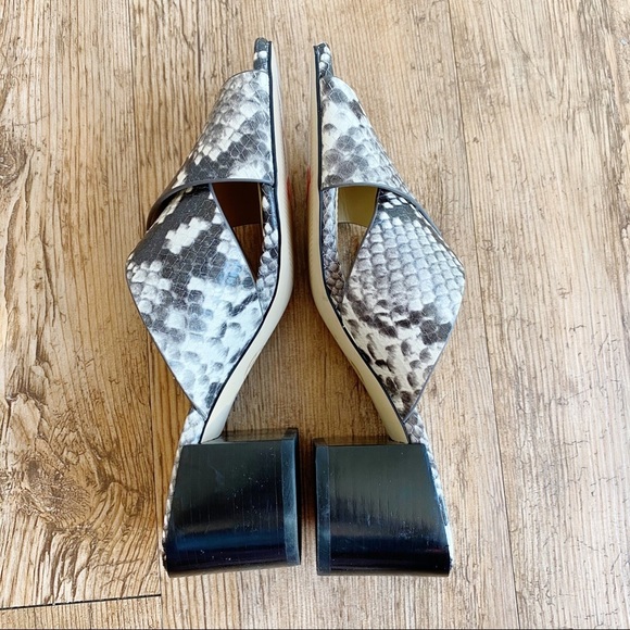 Michael Michael Kors Abbott Snakeskin Mule Sandals - Picture 5 of 9